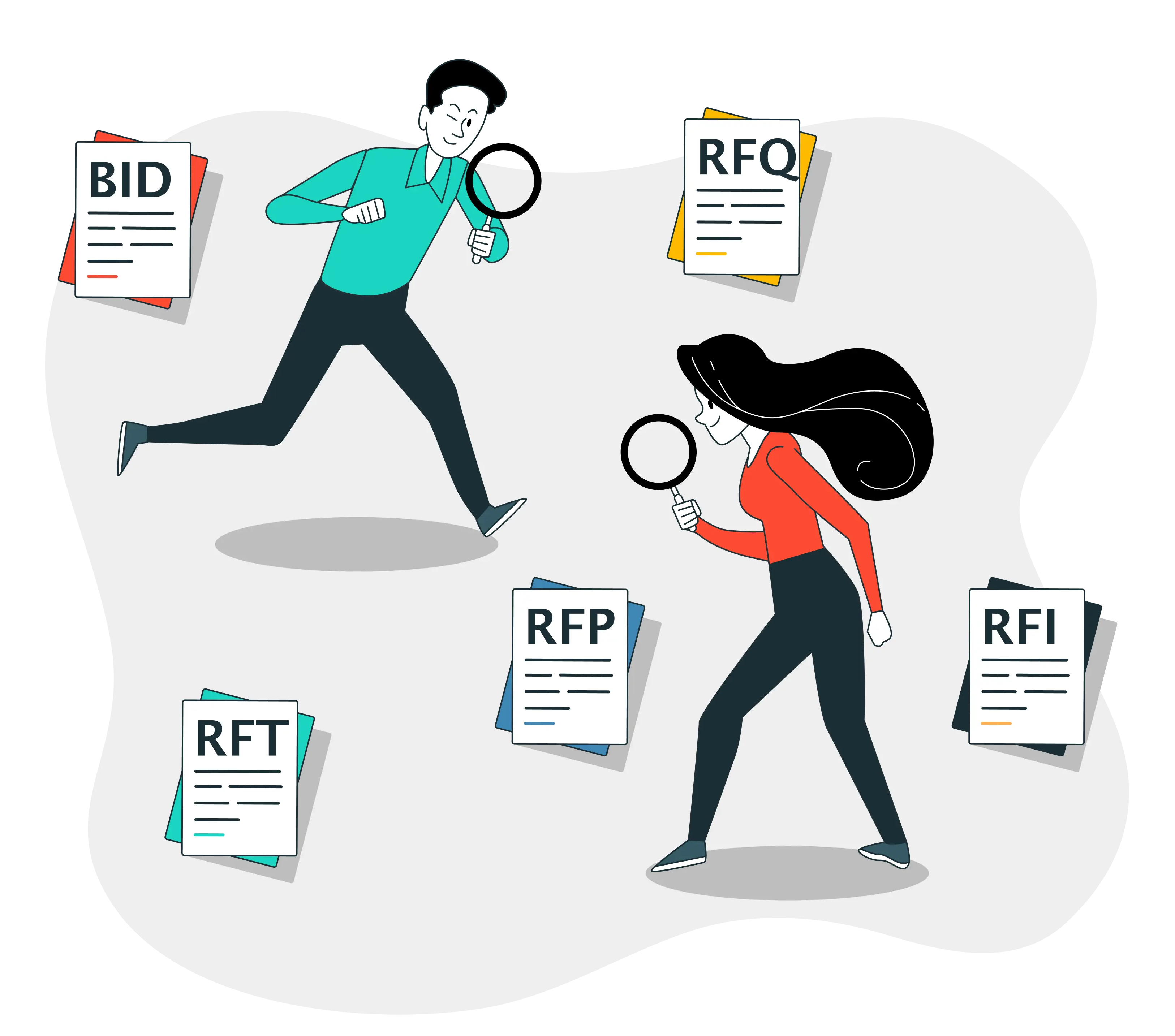 People looking at chart data